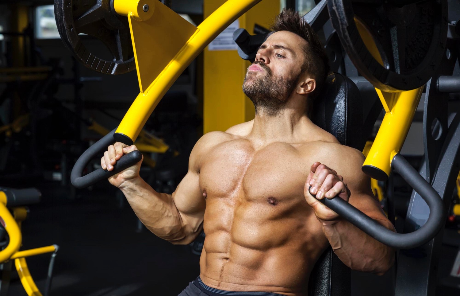 machine bench press