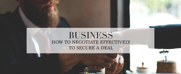 negotiate a business deal