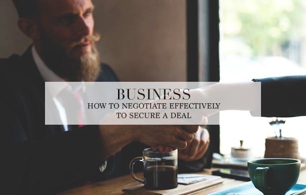 negotiate a business deal