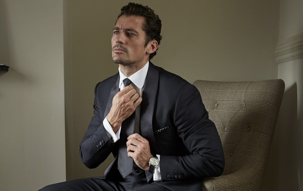 David Gandy in suit, shirt and tie