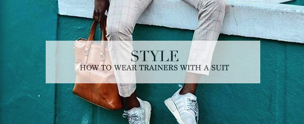 how to wear trainers with a suit