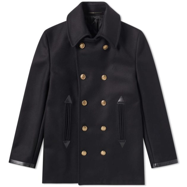 Givenchy Wool Pea Coat Black