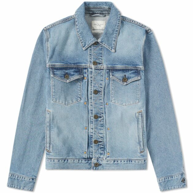 Rag & Bone Definitive Slim Fit Washed Denim Jacket Montauk