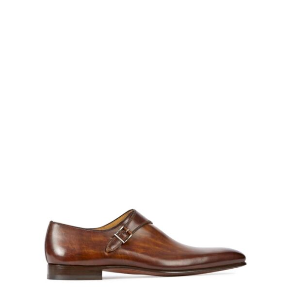 MAGNANNI Dark Brown Monk-strap Shoes