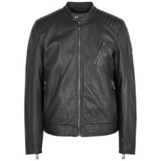 Belstaff Black Leather Biker Jacket