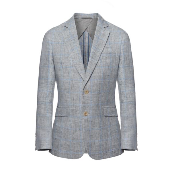 Hackett Windowpane Check Linen Blazer