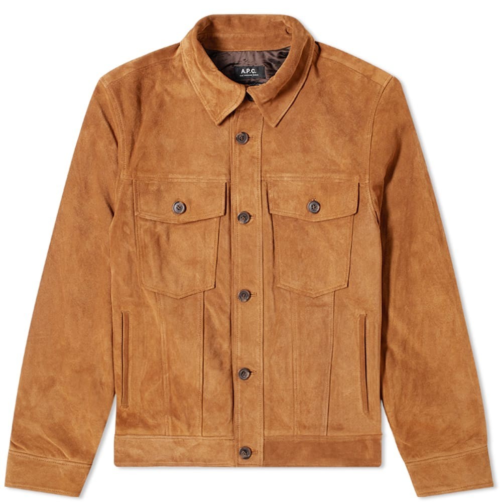 app suede trucker jacket