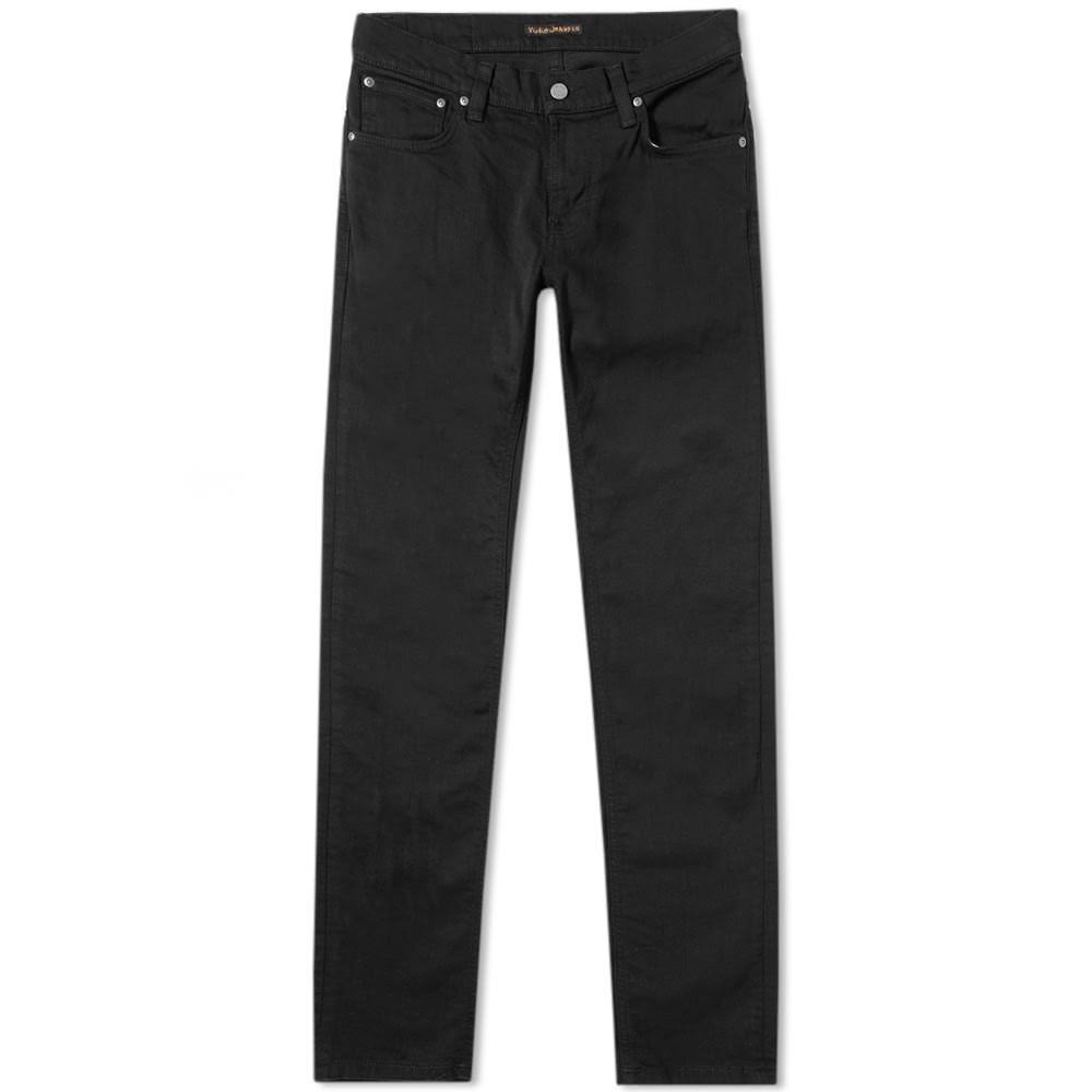 nudie black denim jeans