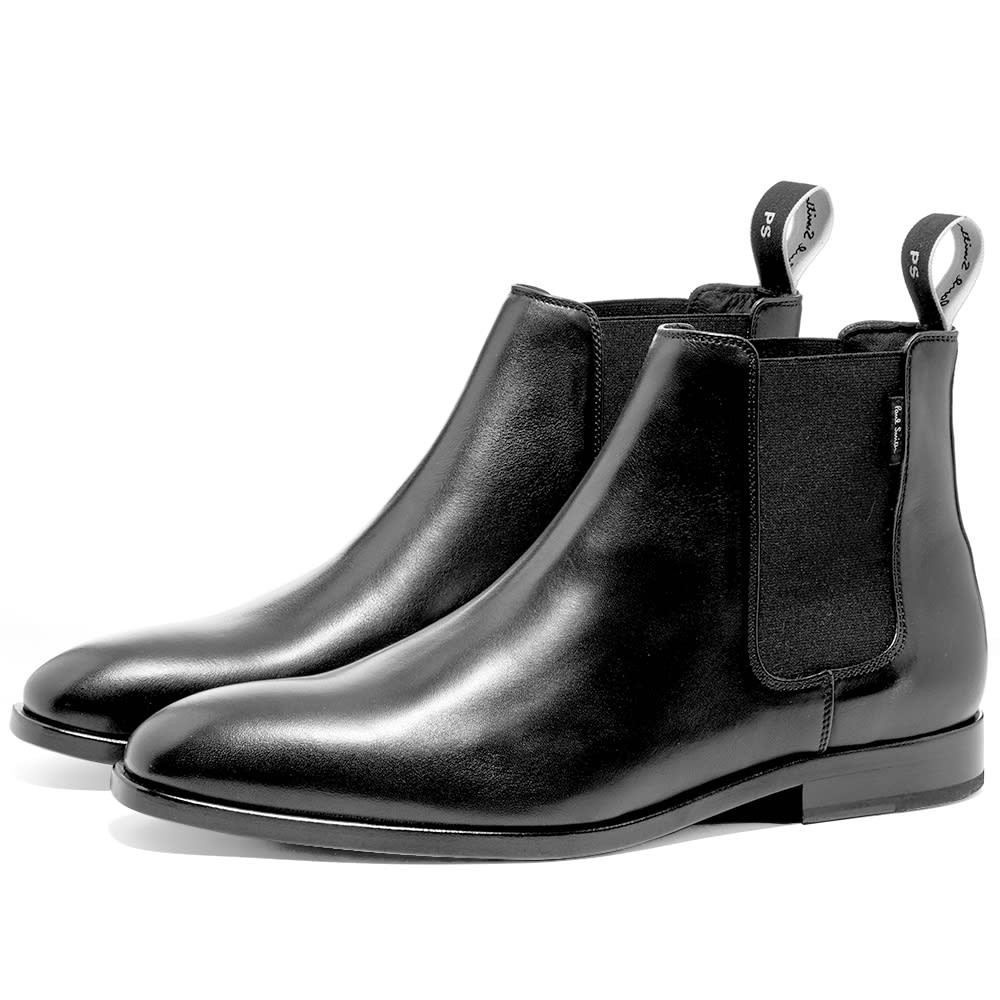 paul smith black leather chelsea boots