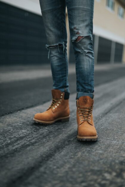 timberland boots and jeans