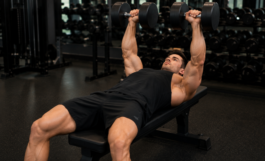 flat dumbbell bench press