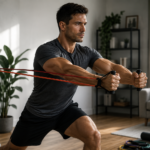 home workout with resistance bands | upper body workout | chest press