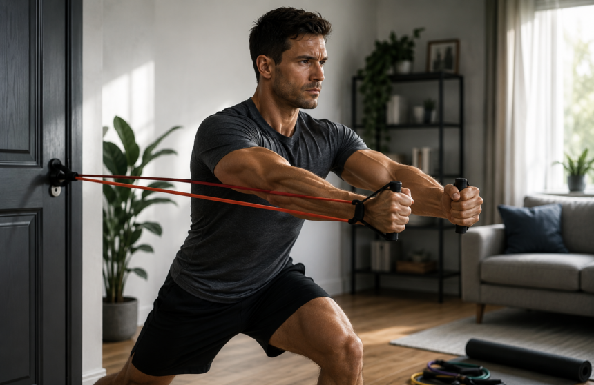 home_workout_resistance_bands_featured home workout with resistance bands | upper body workout | chest press