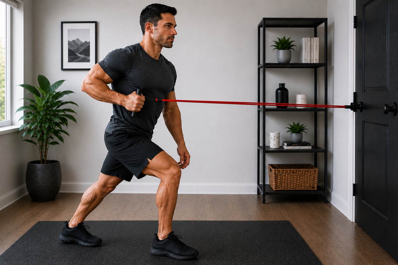 home workout resistance bands | rows