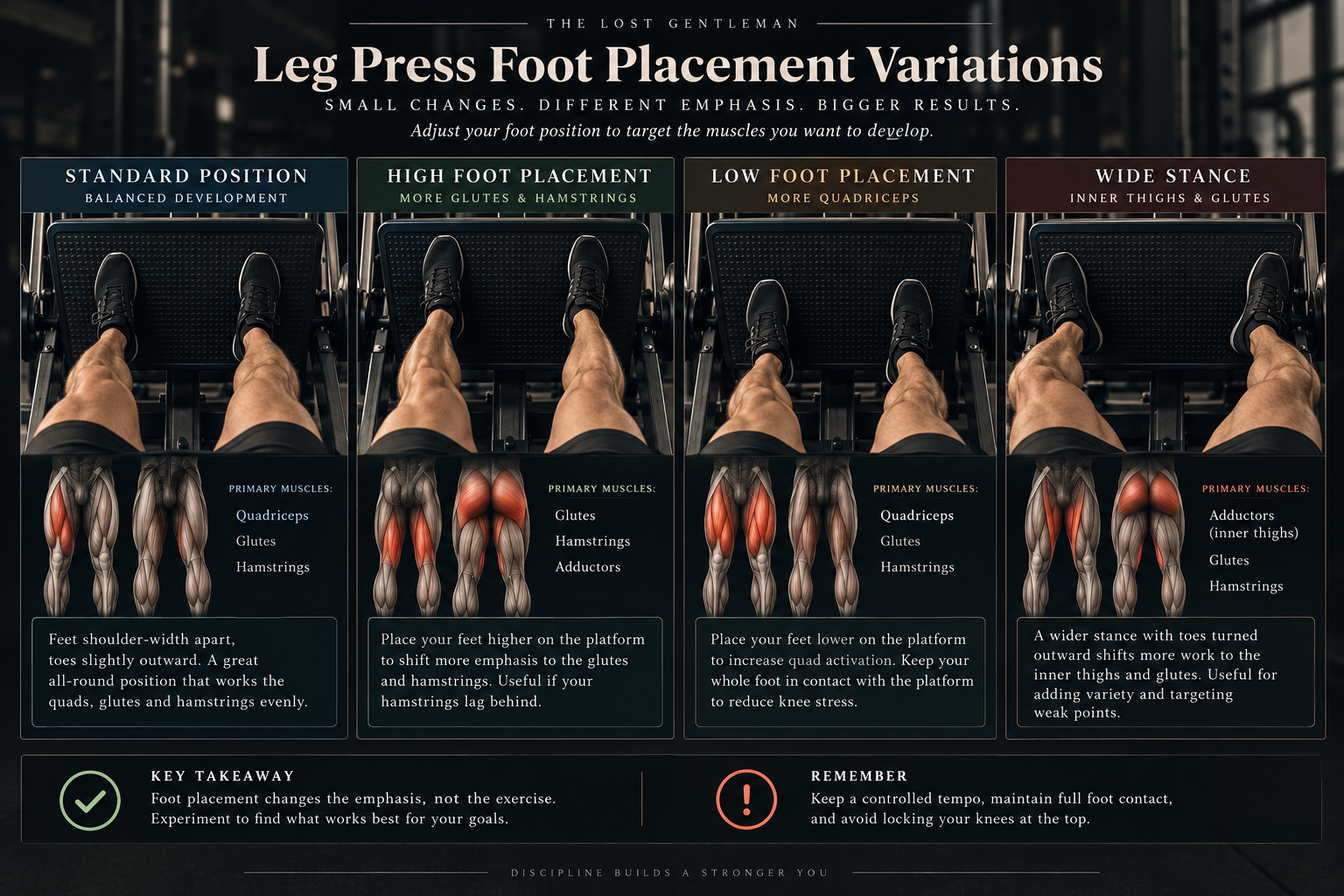 leg press foot placement variations